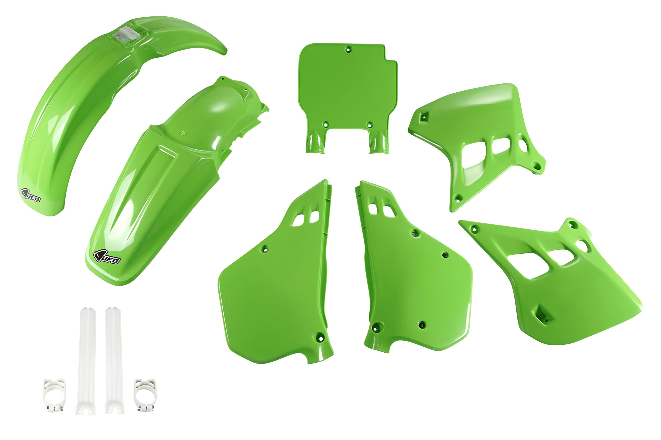 Kawasaki KX 125 1990 1991 Kit plastique complet avec protège-fourches