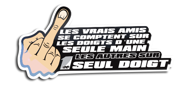 Kit déco sticker fuck les amis