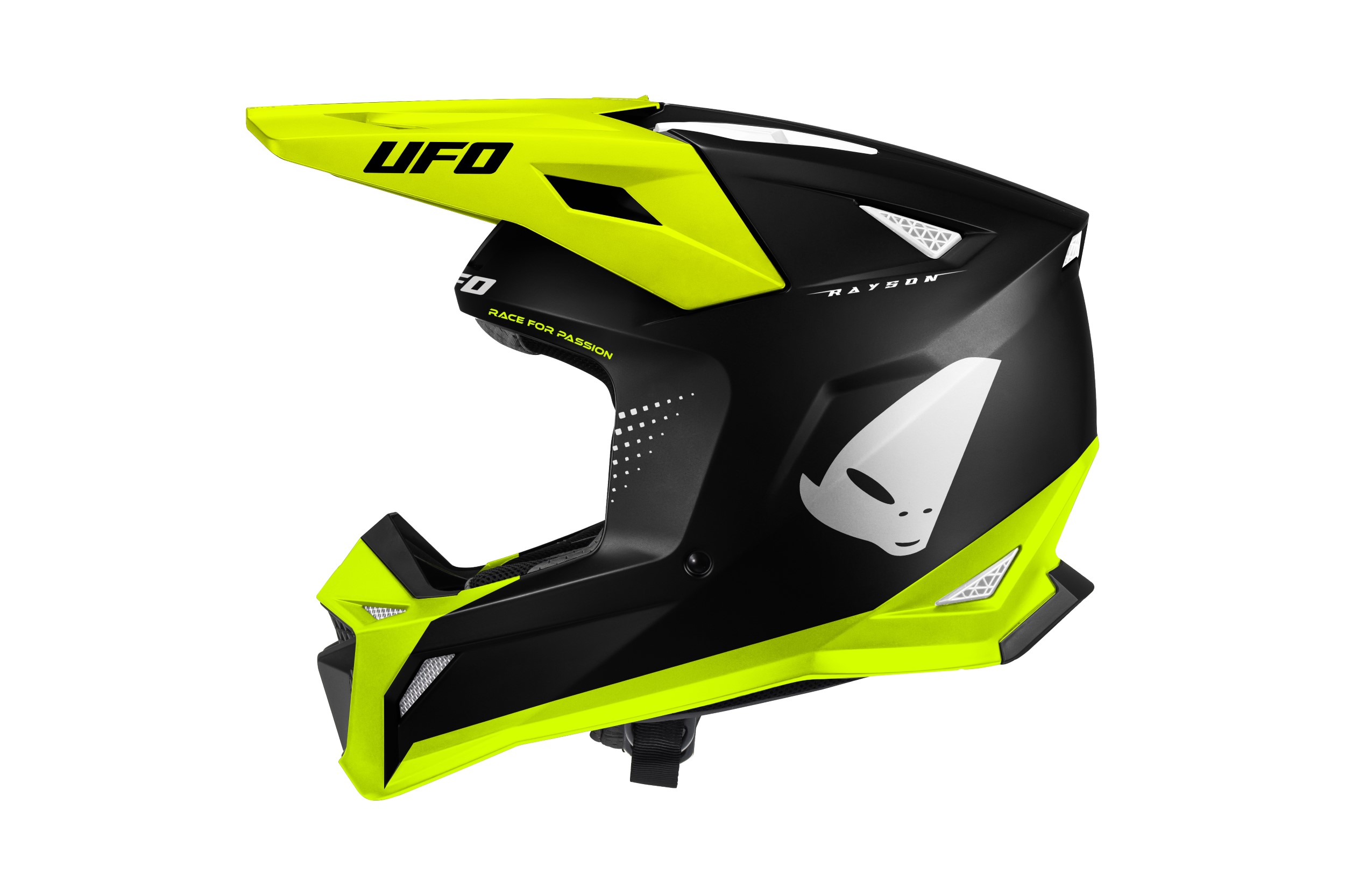Kit déco Casque RAYSON HE13010 — gris/jaune fluo