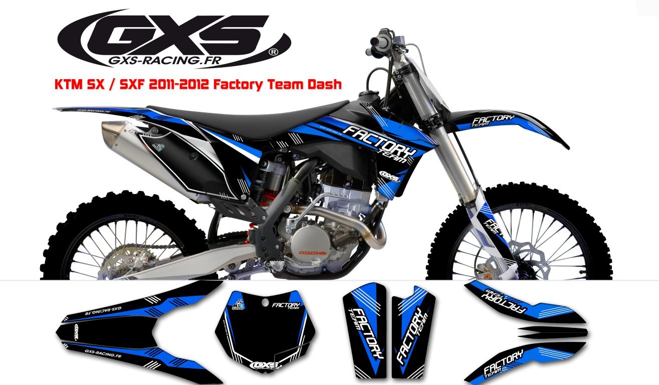 Kit déco KTM SX/SX-F 2012 Factory Team Dash