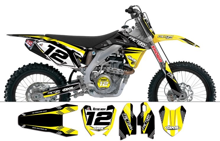 Kit déco Kit déco Suzuki RMZ450 2008-2017 Factory Team Dash