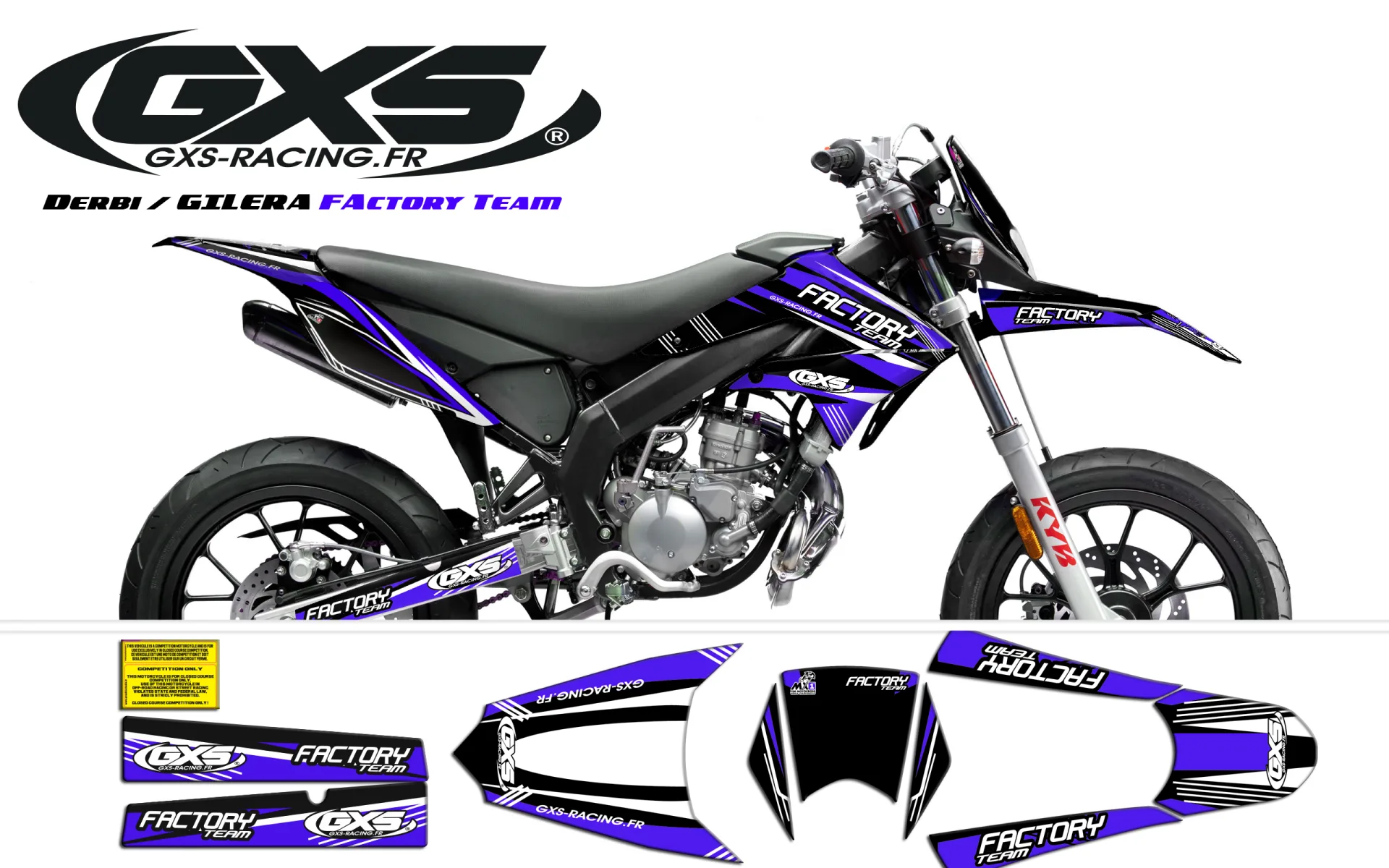 Kit déco Derbi Drd X Treme 11 17 Gilera Factory Team