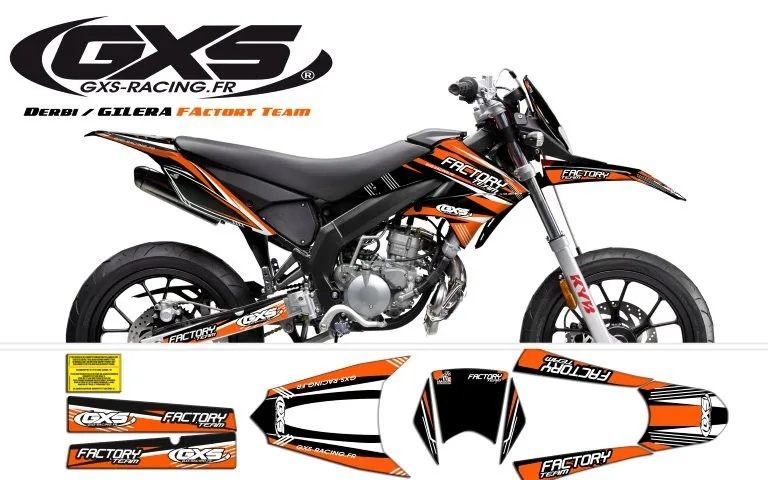 Kit déco Derbi Drd X Treme 11 17 Gilera Factory Team