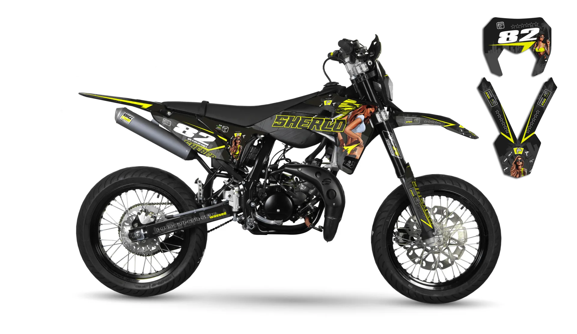 Kit déco Decal Kit Sherco 50cc 2016-2018 Gta 1 — vue 9