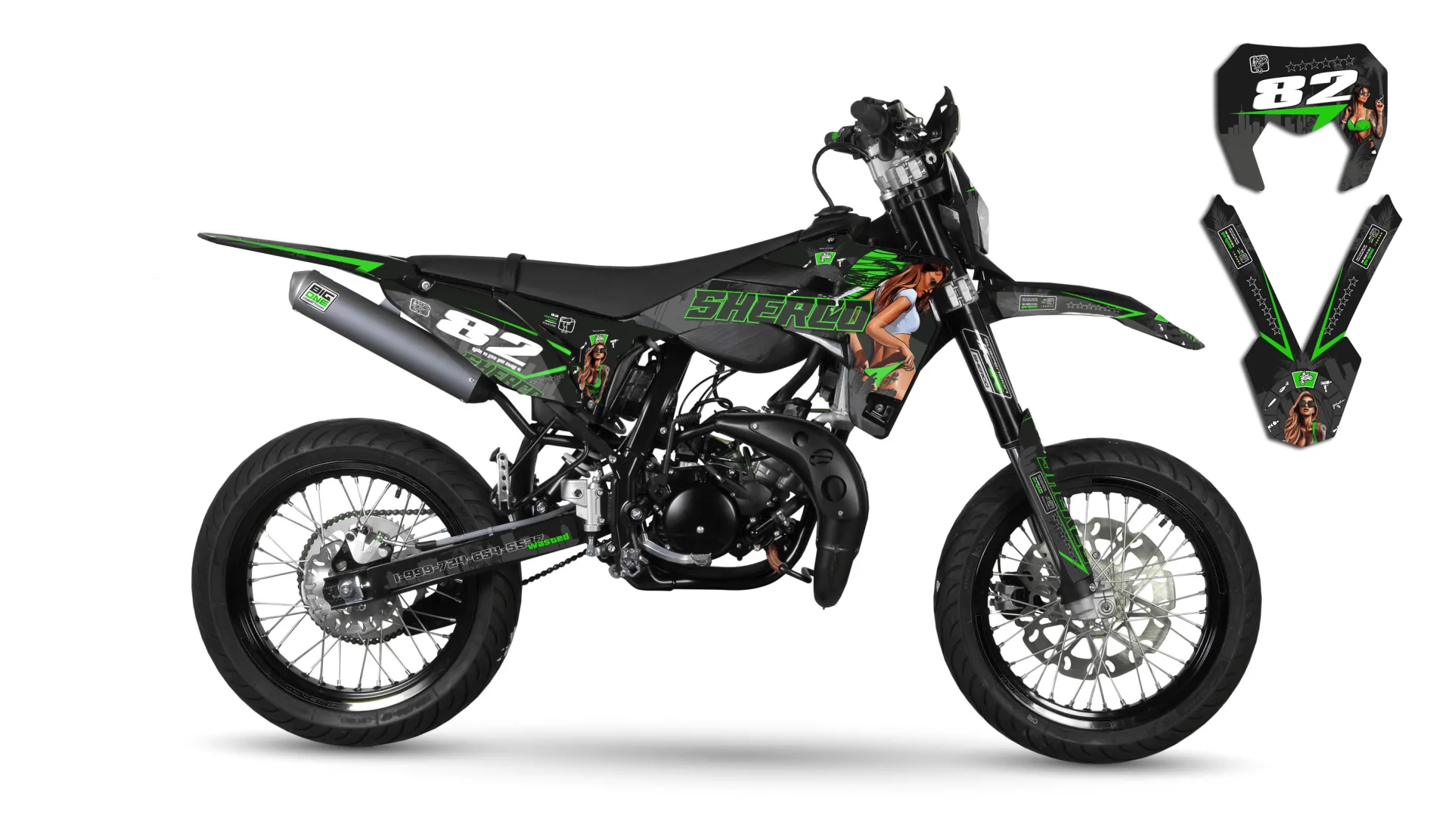 Kit déco Decal Kit Sherco 50cc 2016-2018 Gta 1 — vue 10