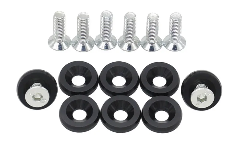 Rondelles Aluminium Anodisées X8 — Noir