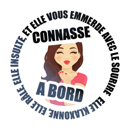 Sticker Connasse a Bord