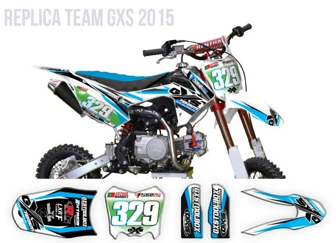 Kit déco Kit Déco Pitsterpro LXR F Replica GXS Cyan