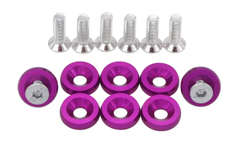 Kit déco Rondelles aluminium anodisées X8 — Violet