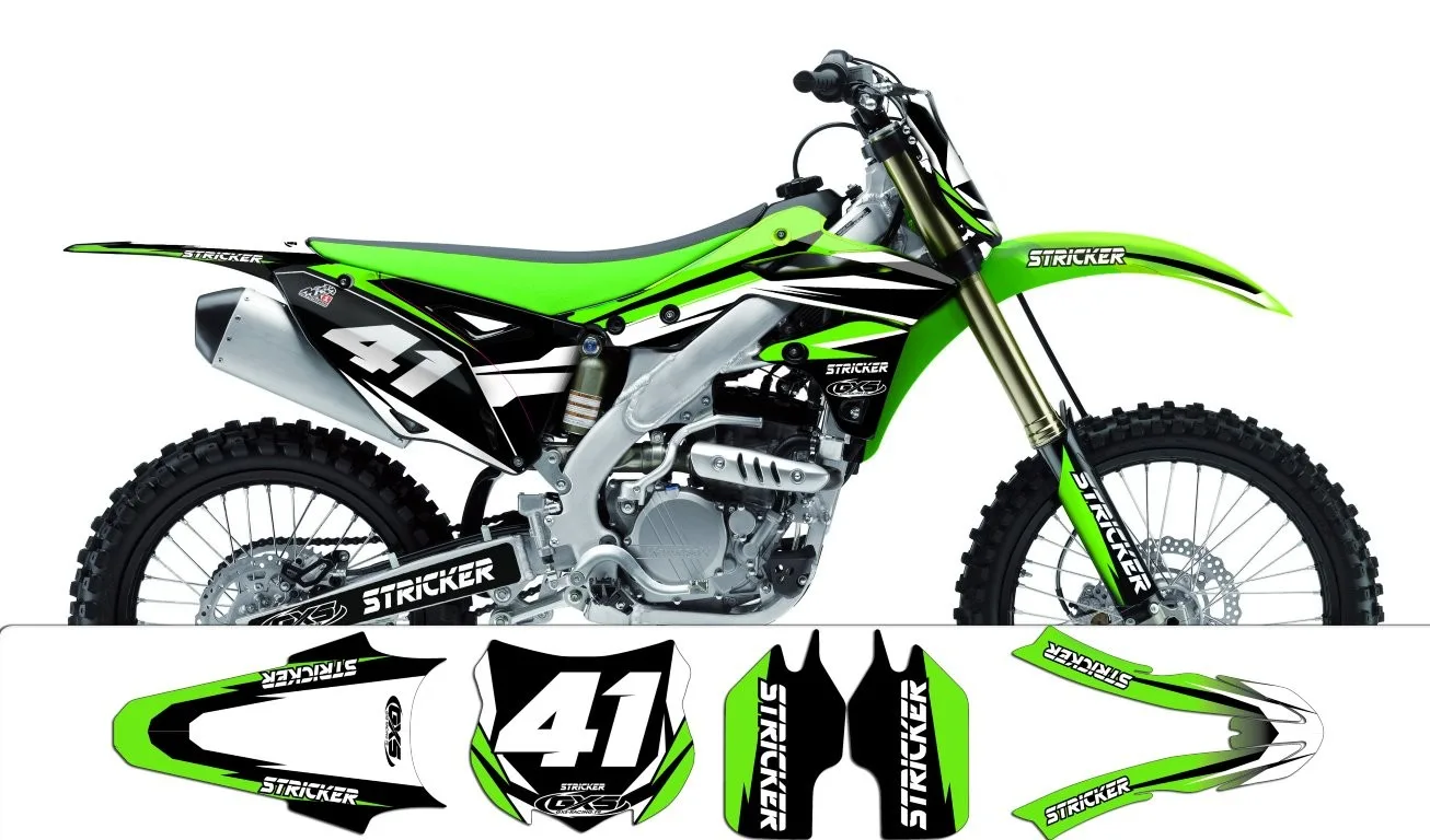 Kit déco Kit déco Kawasaki 250 KXF 2013 STRICKER