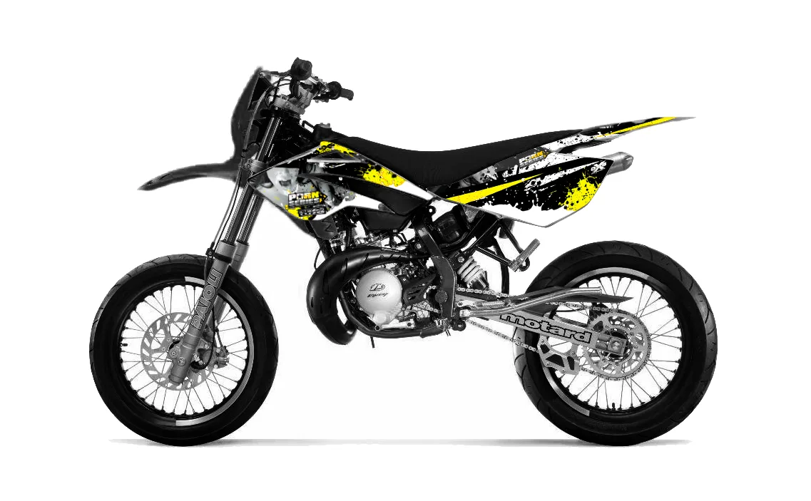 Kit déco Kit Déco beta RR 50-125 2006-2010 Pornseries V2 Jaune