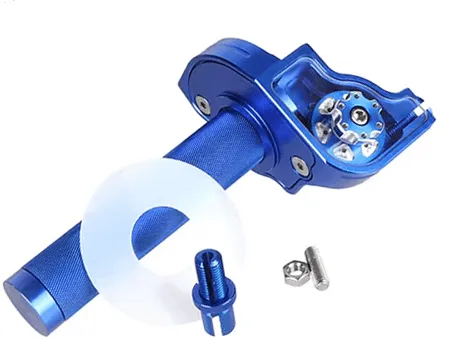 Kit déco Poignée de gaz tirage rapide alu CNC — Bleu