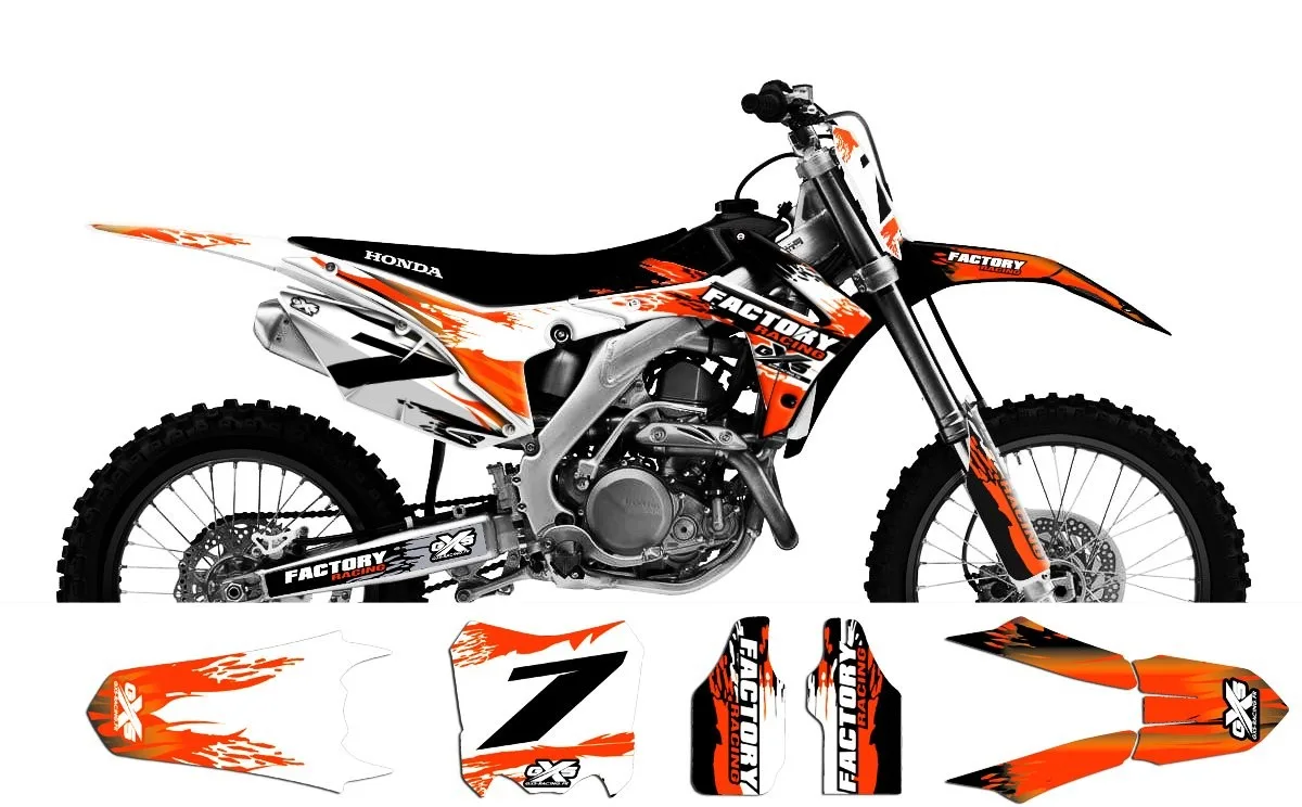 Kit déco Kit déco Honda 250-450 CRF 2014 Flaming