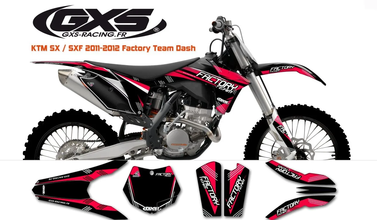 Kit déco KTM SX/SX-F 2012 Factory Team Dash