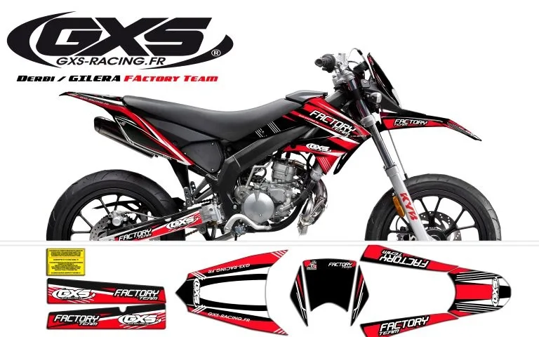 Kit déco Kit Déco Derbi DRD X-Treme 11-17 GILERA FACTORY Team