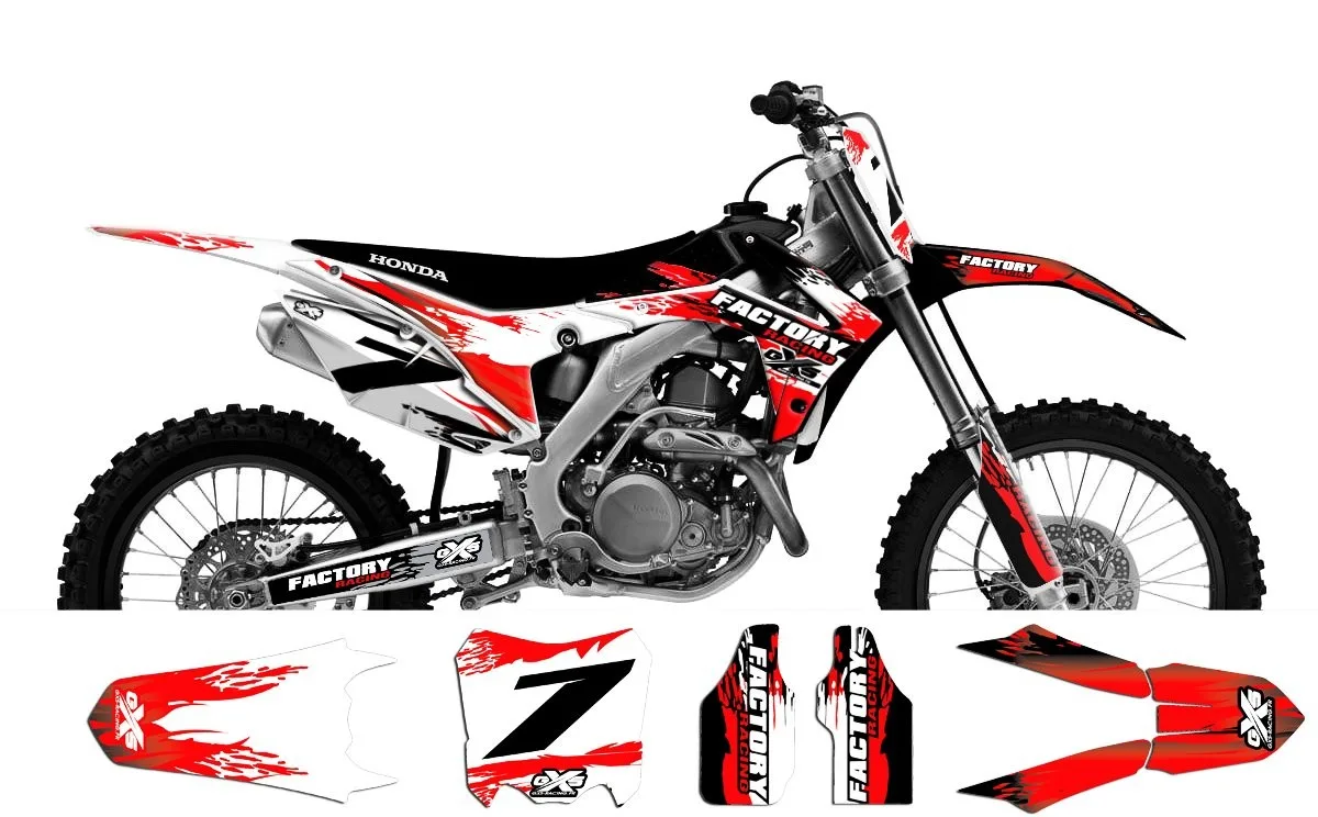 Kit déco Kit déco Honda 250-450 CRF 2014 Flaming