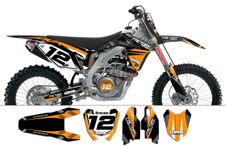 Kit déco Kit déco Suzuki RMZ450 2008-2017 Factory Team Dash