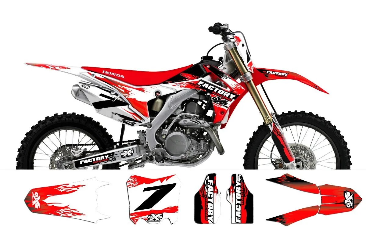 Kit déco Kit déco Honda 250-450 CRF 2014 Flaming