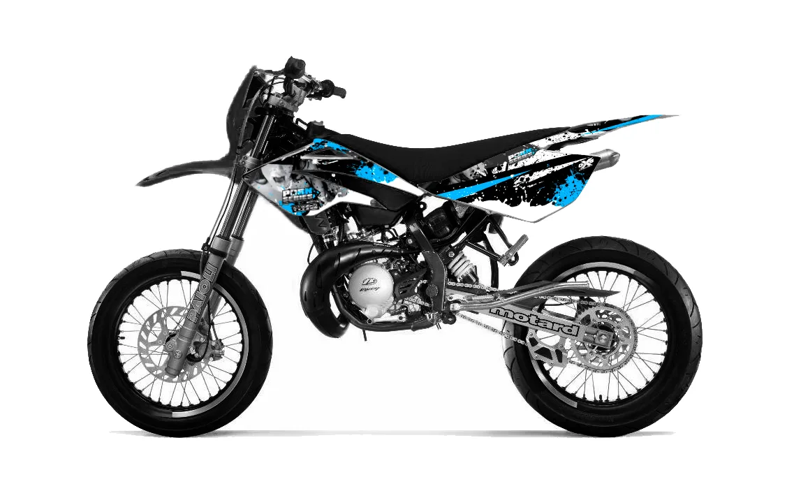 Kit déco Kit Déco beta RR 50-125 2006-2010 Pornseries V2 Cyan