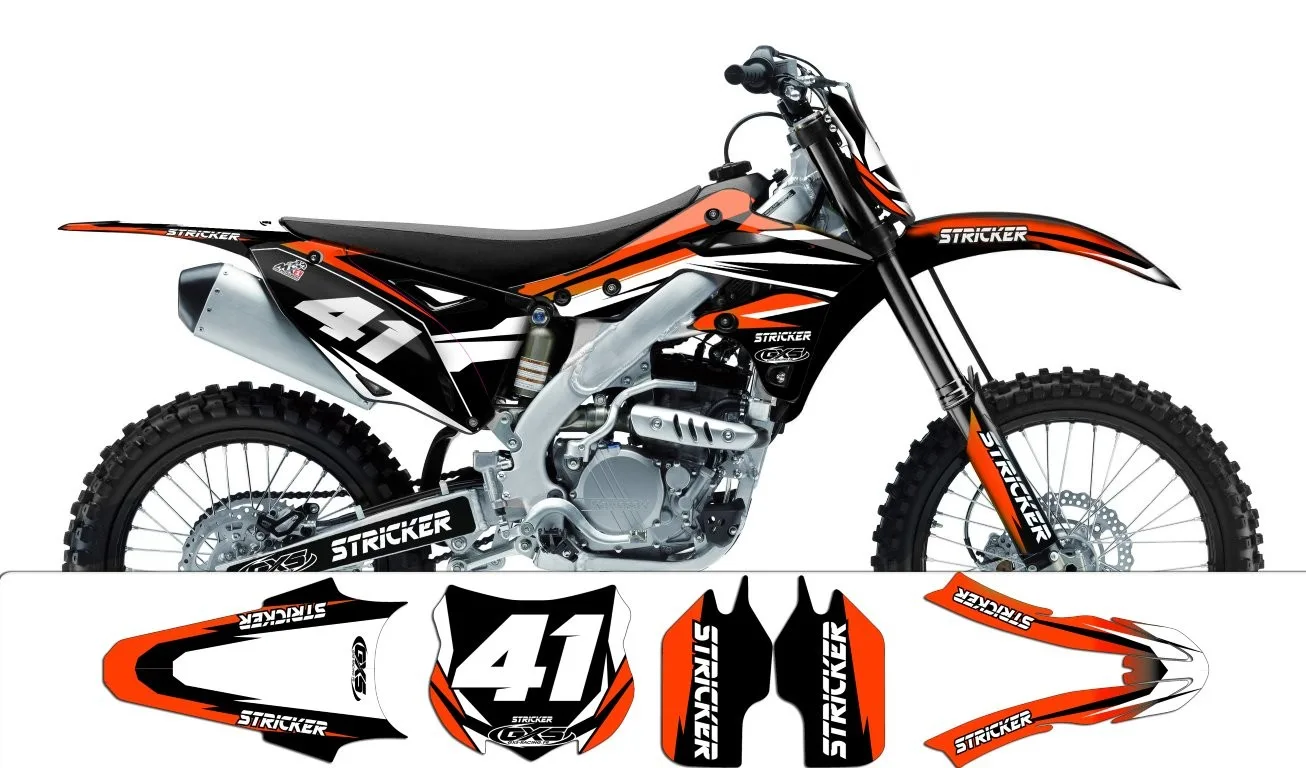 Kit déco Kit déco Kawasaki 250 KXF 2013 STRICKER