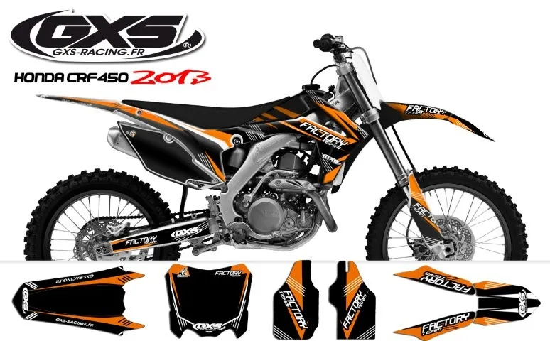 Kit déco Kit déco Honda 250-450 CRF 2014 Factory Team Dash