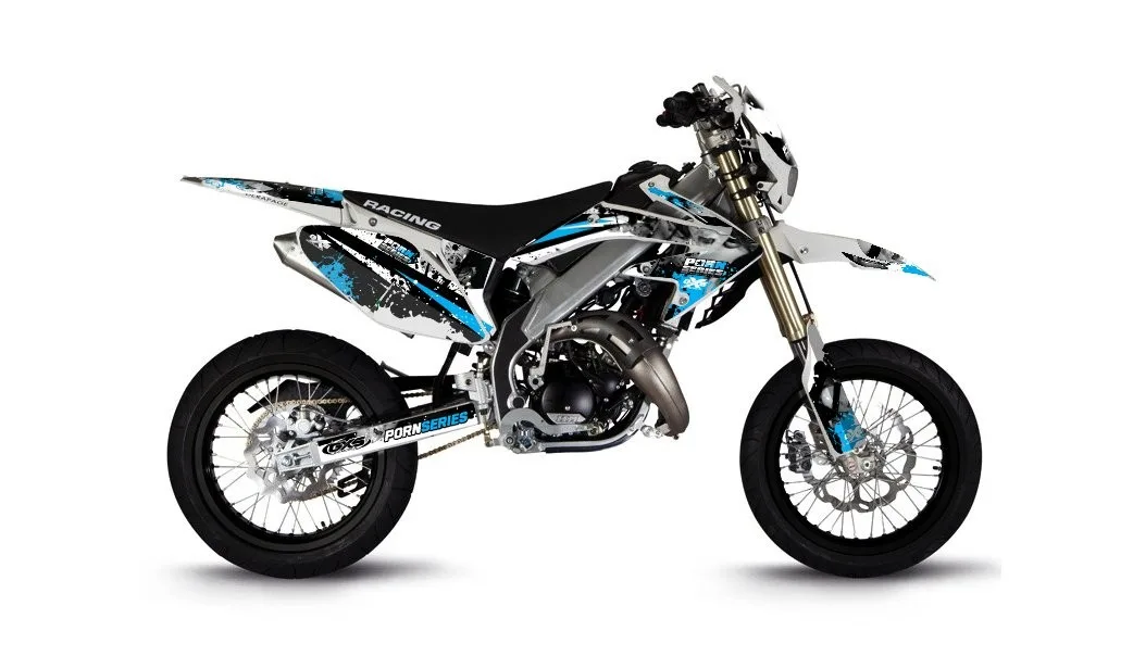 Kit déco Kit Déco HM 50cc 2007-2012 Pornseries V2 Cyan