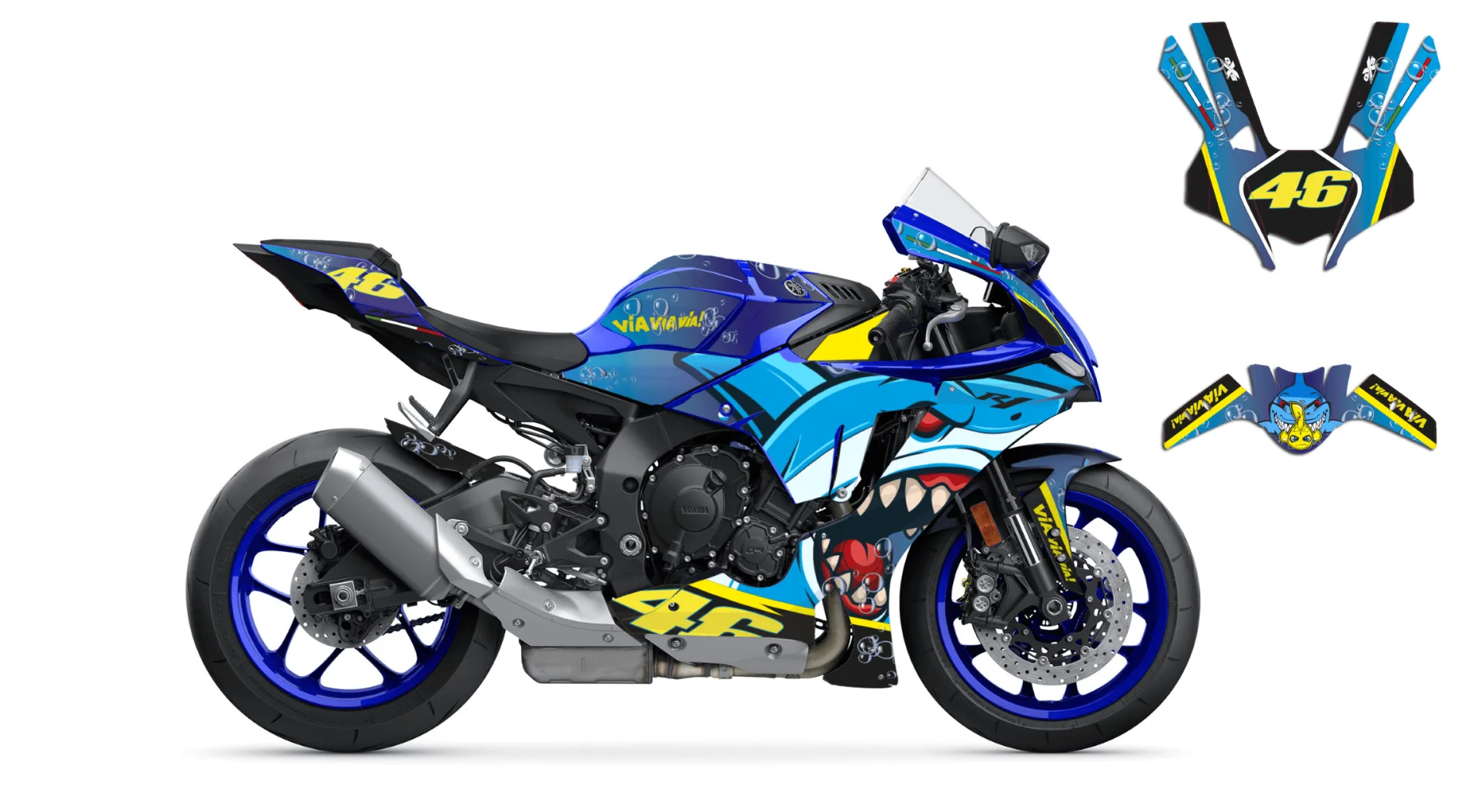 Kit déco Kit Déco YAMAHA R1 2020-2023 SHARKY