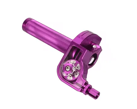 Kit déco Poignée de gaz tirage rapide alu CNC — Violet