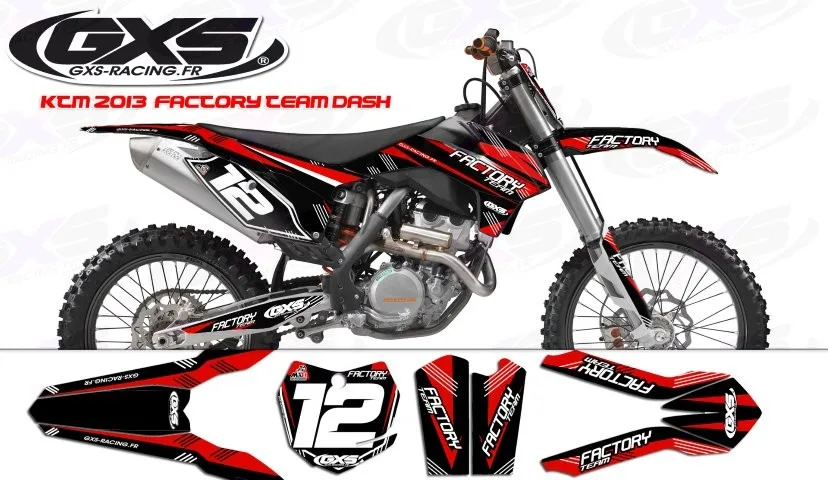 Kit déco KTM SX/SX-F 2013-2014 Factory Team Dash