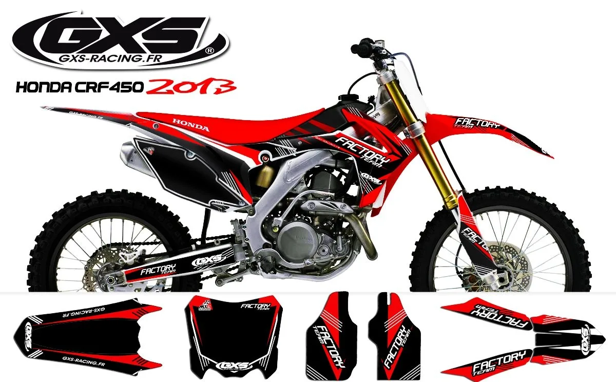 Kit déco Kit déco Honda 250-450 CRF 2014 Factory Team Dash