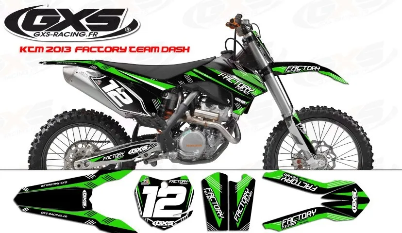 Kit déco KTM SX/SX-F 2013-2014 Factory Team Dash