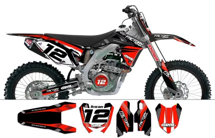 Kit déco Kit déco Suzuki RMZ450 2008-2017 Factory Team Dash