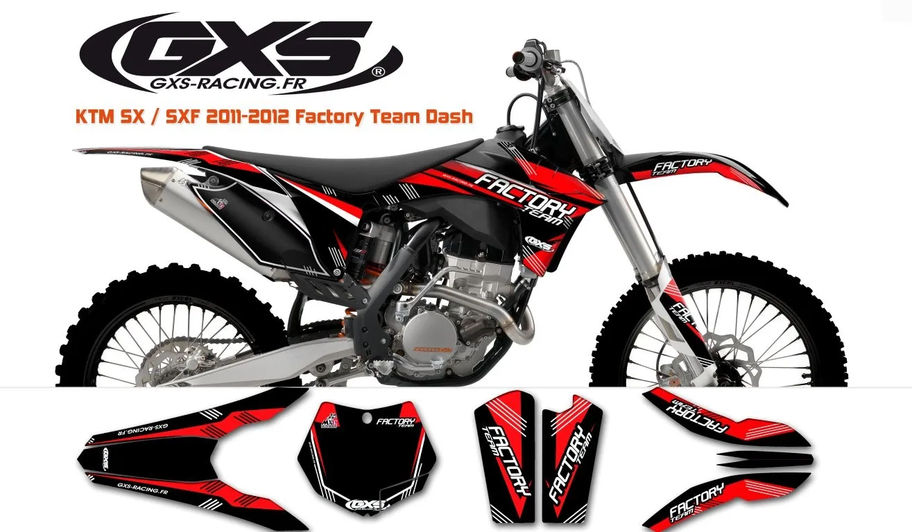 Kit déco KTM SX/SX-F 2012 Factory Team Dash
