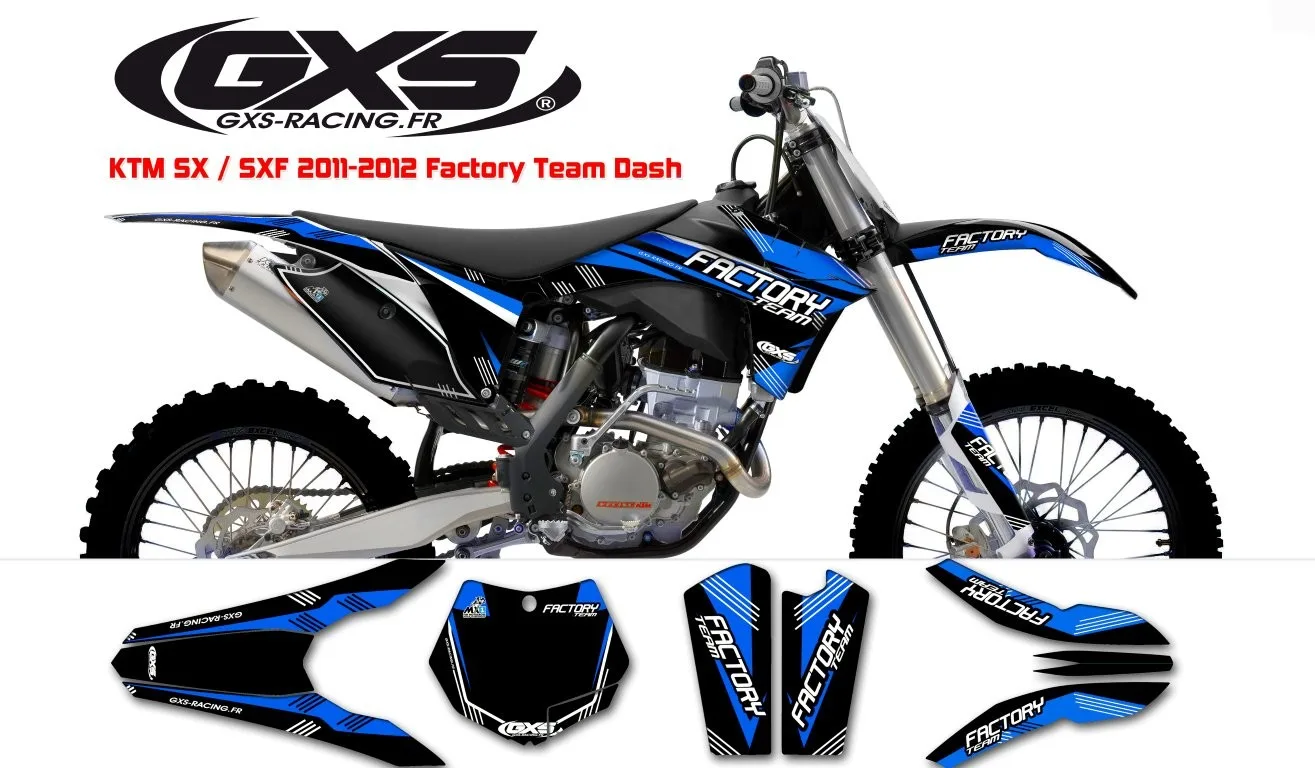 Kit déco KTM SX/SX-F 2012 Factory Team Dash