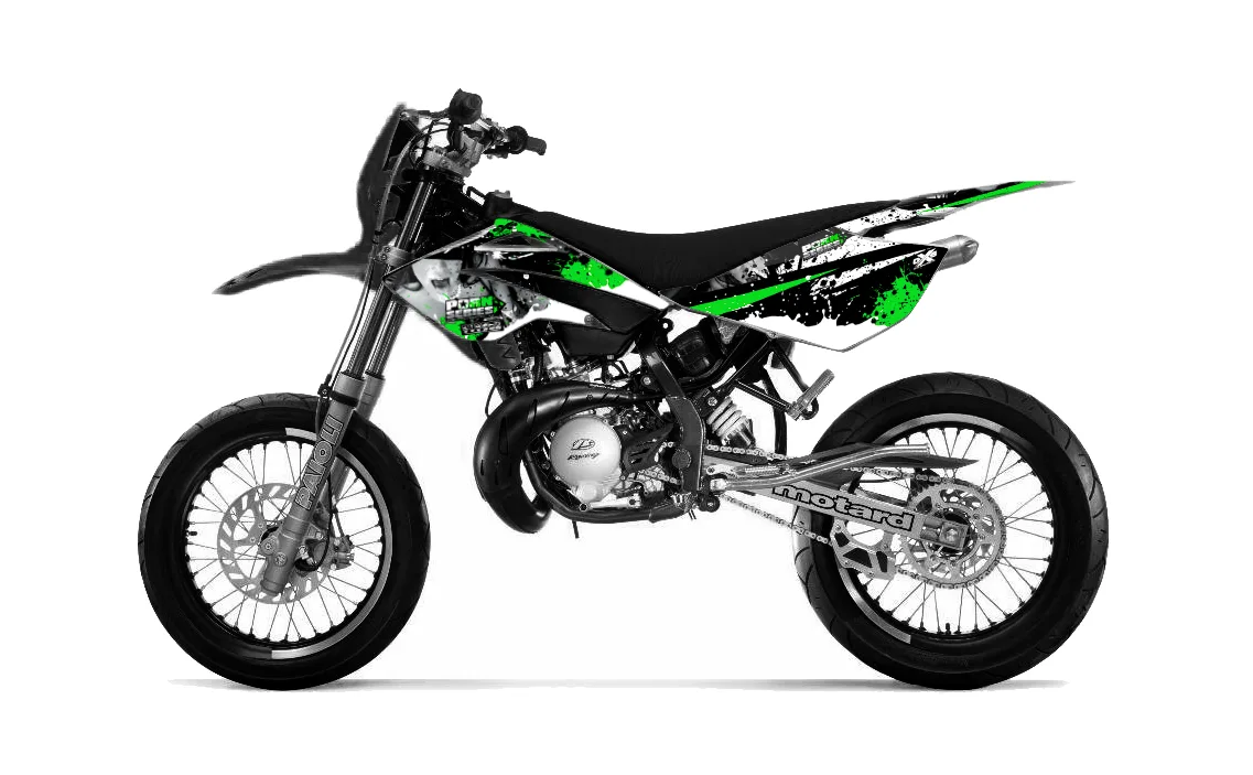 Kit déco Kit Déco beta RR 50-125 2006-2010 Pornseries V2 Vert