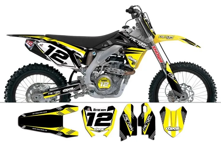 Kit déco Kit déco Suzuki RMZ450 2008-2017 Factory Team Dash
