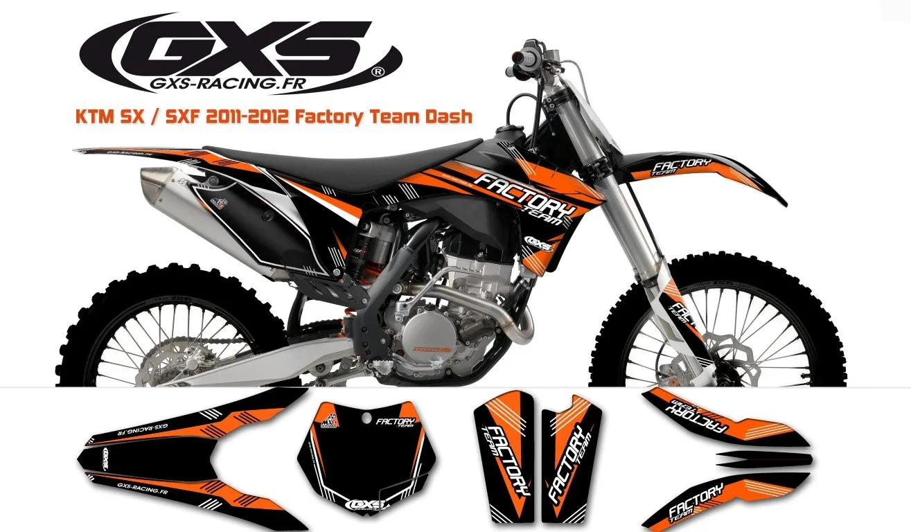Kit déco KTM SX/SX-F 2012 Factory Team Dash