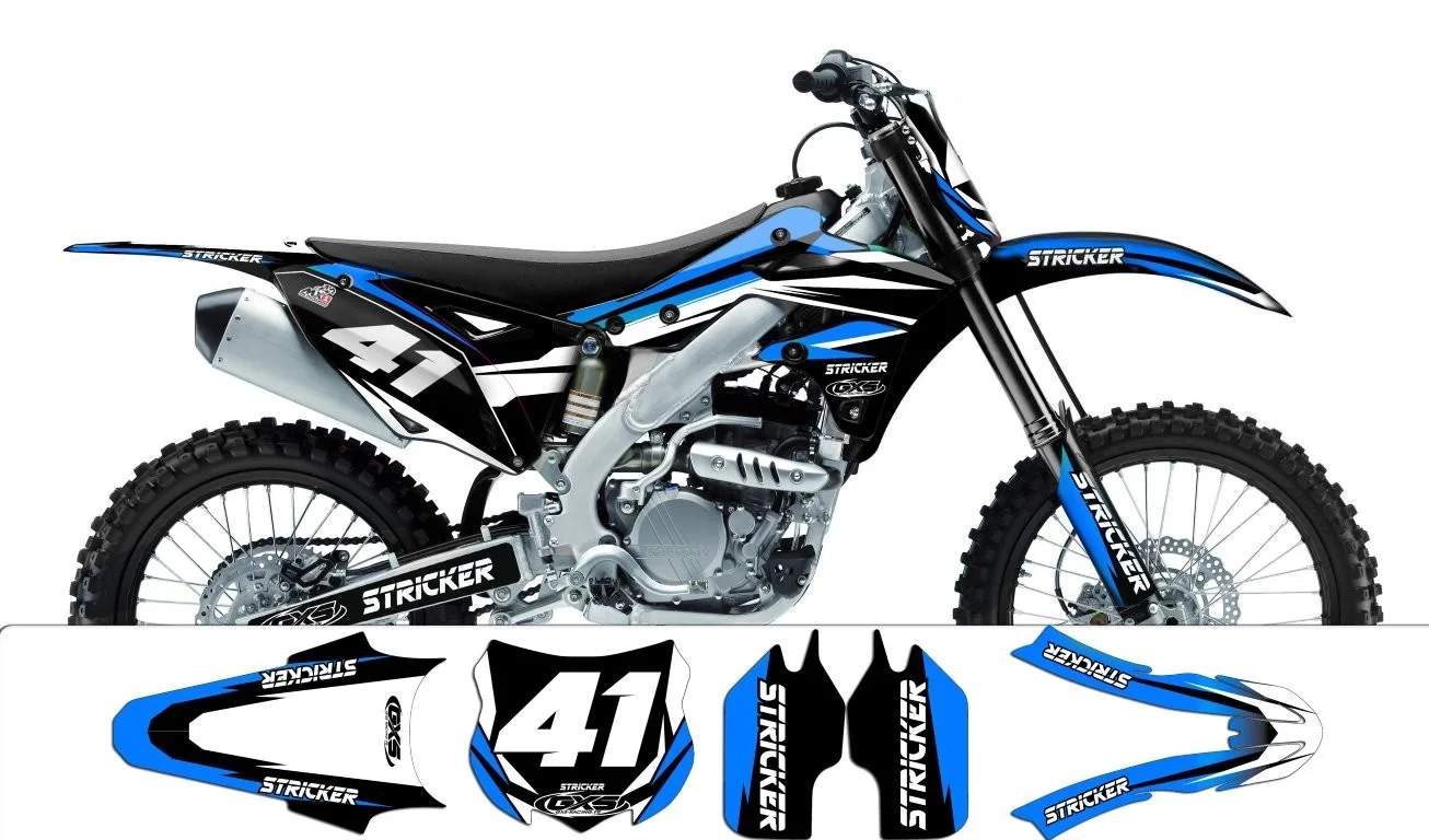 Kit déco Kit déco Kawasaki 250 KXF 2013 STRICKER