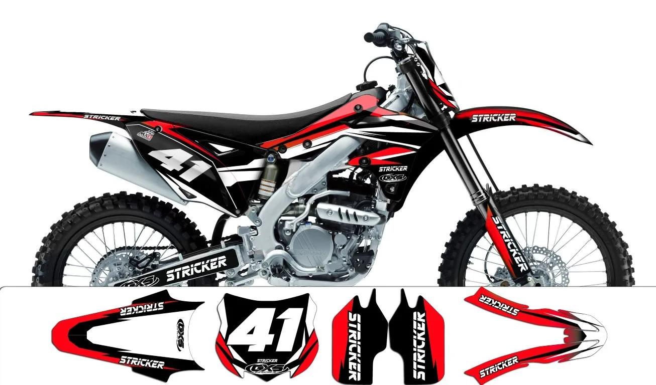 Kit déco Kit déco Kawasaki 250 KXF 2013 STRICKER